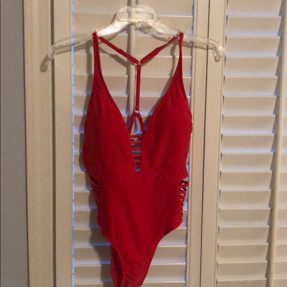 Sexy Red One-Piece Swimsuit